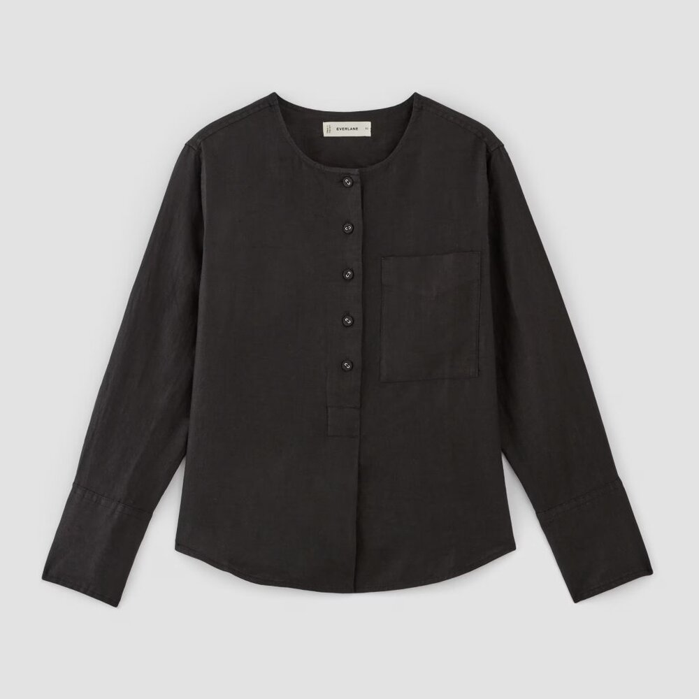EVERLANE The Linen Popover Shirt